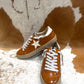 PAULA CAMEL CROCO SNEAKER