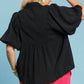 SMOCKED PUFF SLEEVE TOP