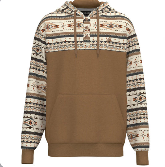 Hooey Jimmy Brown W/Aztec Pattern Hoody