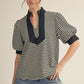 BLACK PUFF SLEEVE TOP