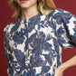 LEAF PRINT TIERED DRESS