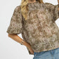 SMOCKED FLORAL TOP