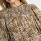 SMOCKED FLORAL TOP
