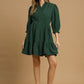 RUFFLE TRIM TEXTURED DRESS