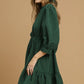 RUFFLE TRIM TEXTURED DRESS