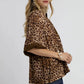 CHEETAH BUBBLE SLEEVE TOP