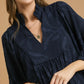 HIGH RUFFLE NECK DRESS
