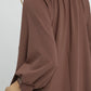 SHEER  LEOPARD TRIM SHIFT MOCHA DRESS