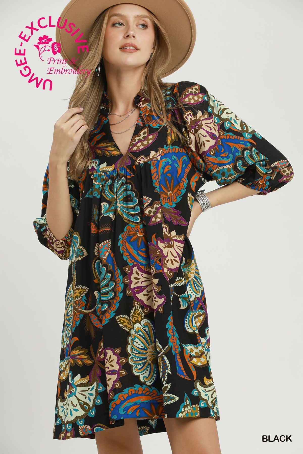 ABSTRACT BLACK DRESS