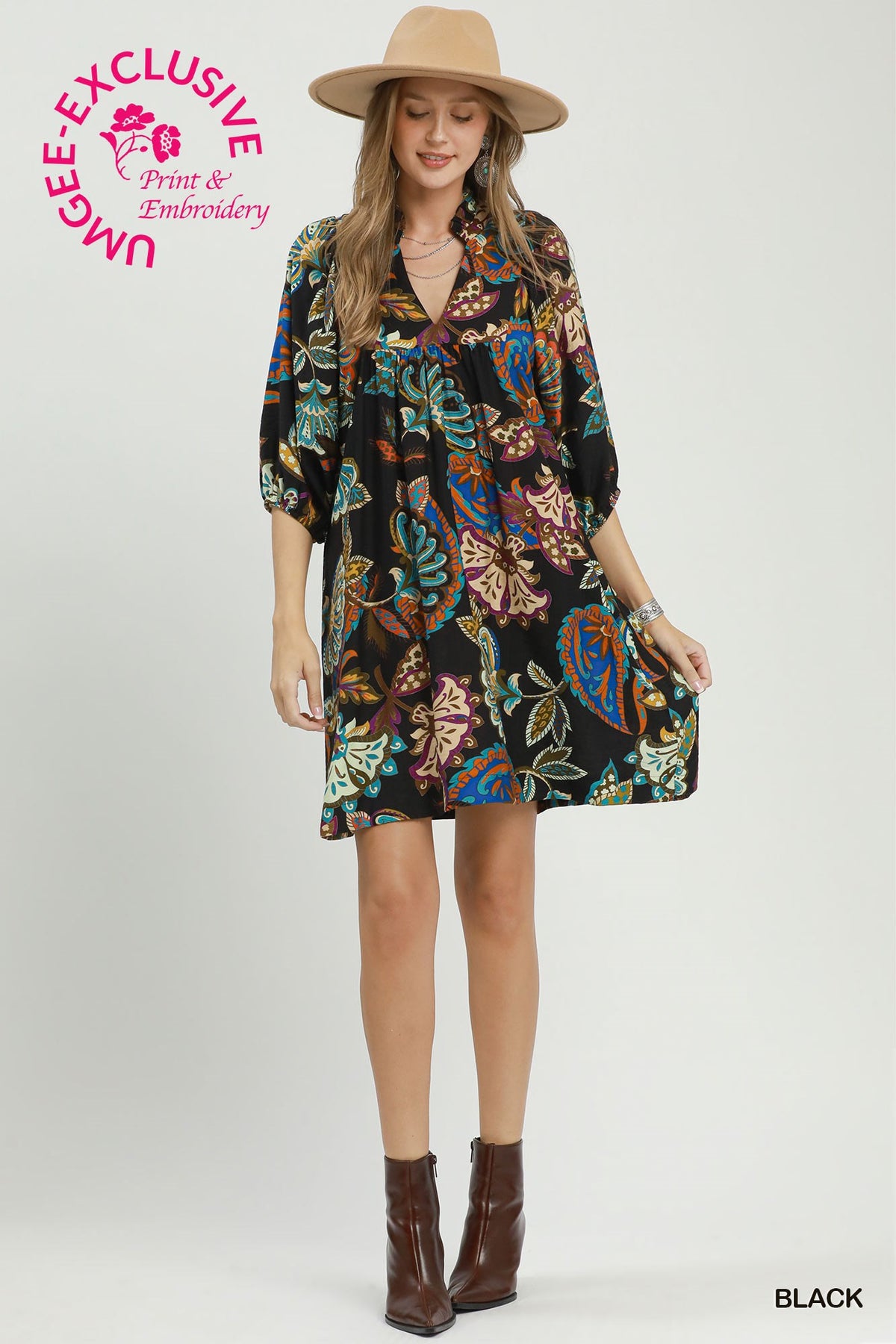 ABSTRACT BLACK DRESS