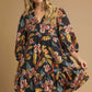FALL FLORAL MIDI DRESS