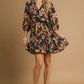 FALL FLORAL MIDI DRESS