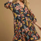 FALL FLORAL MIDI DRESS