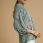 VELVET SAGE DAMASK TOP