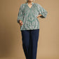 VELVET SAGE DAMASK TOP