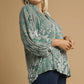 VELVET SAGE DAMASK TOP