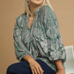 VELVET SAGE DAMASK TOP