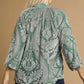 VELVET SAGE DAMASK TOP
