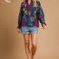 OPEN COLLAR FLORAL TOP