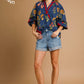 OPEN COLLAR FLORAL TOP