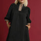DOWN STRIPE SASSY DRESS