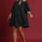 DOWN STRIPE SASSY DRESS