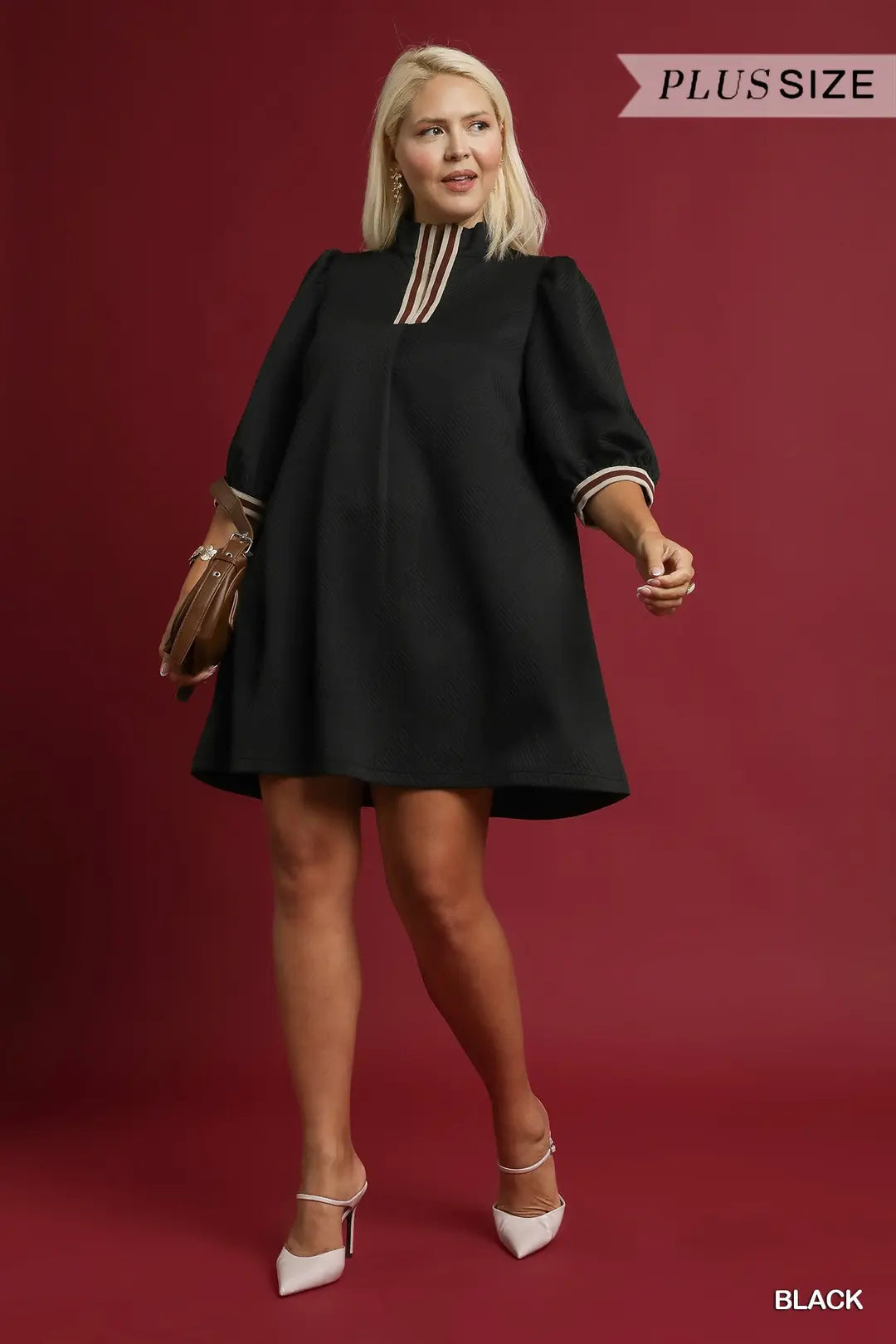 DOWN STRIPE SASSY DRESS