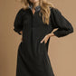 LEOPARD TRIM DETAIL DRESS