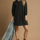 LEOPARD TRIM DETAIL DRESS