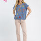 DENIM BOTANICAL TOP