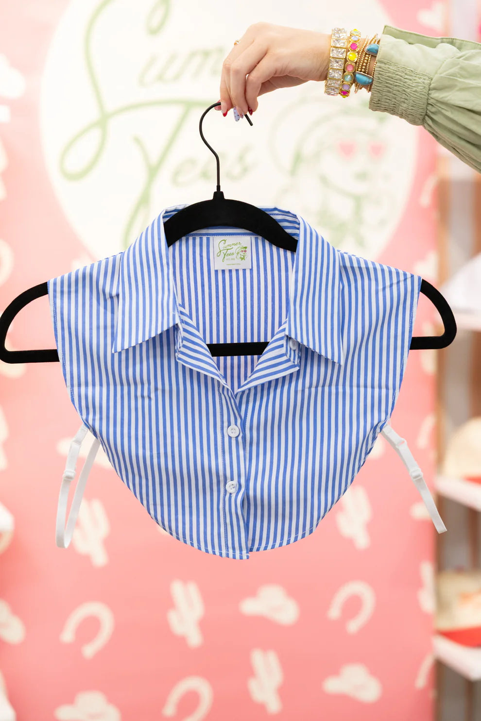 BLUE/WHITE STRIPE COLLAR