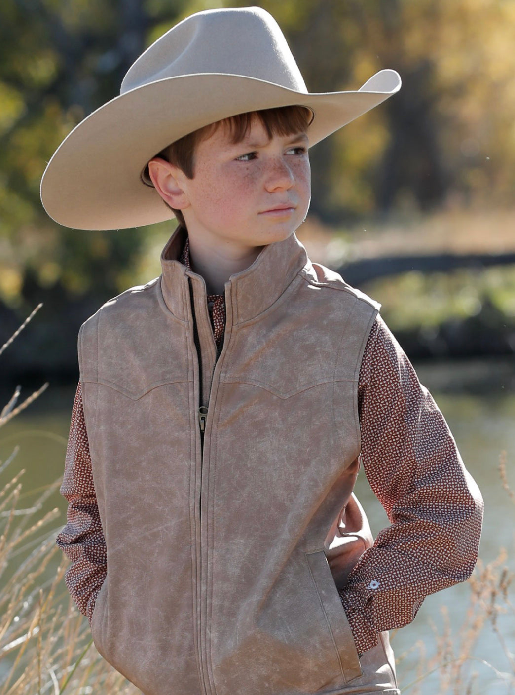 Cinch Boys Bonded Khaki Vest