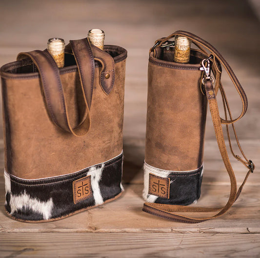 STS Cowhide Single Wine Bag
