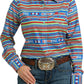 Cinch Wmns Arena Flex Serape LS