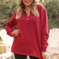 MILEY 1/4 ZIP MAROON PULLOVER