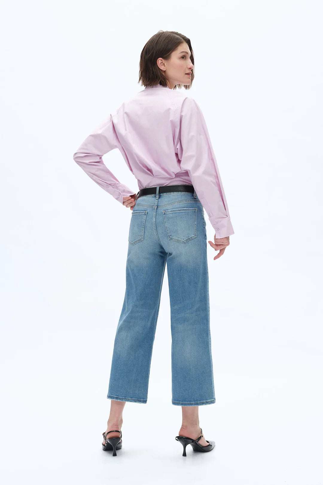 BLUE TIDE LOW RISE WIDE LEG JEAN