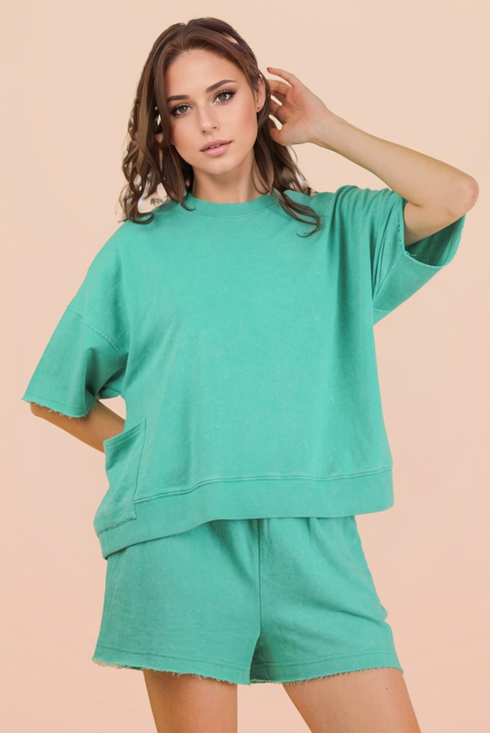 MINERAL WASH POCKET SEAFOAM SETS