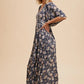 FLUTTER FLORAL MAXI DRESS