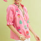 EMB FLORAL ROSE TOP
