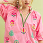 EMB FLORAL ROSE TOP