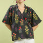 SCALLOP FLORAL BLACK TOP