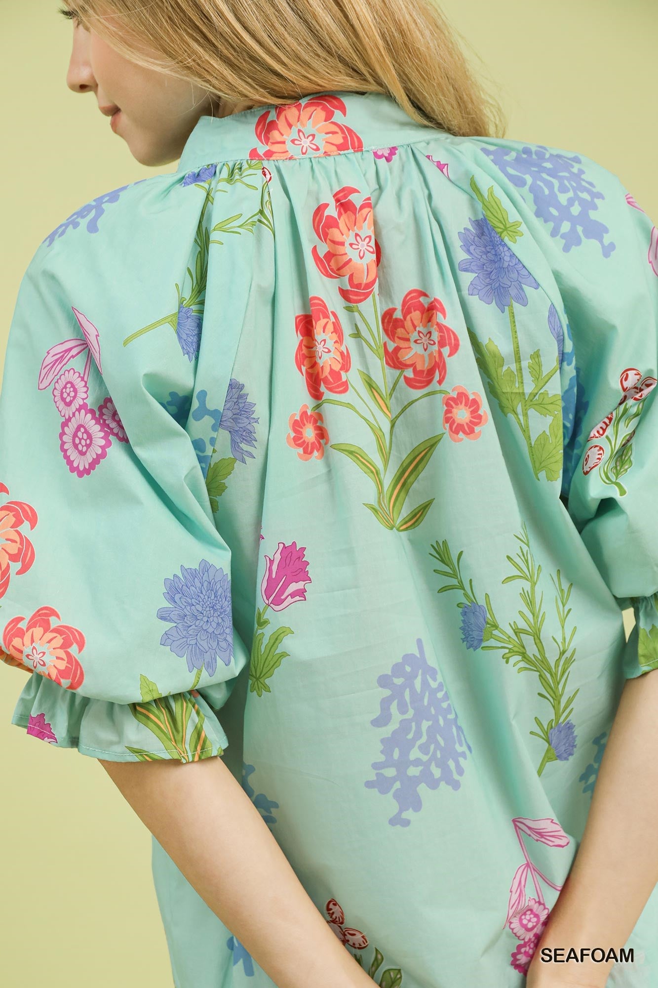 SCALLOP HEM SEAMFOAM TOP