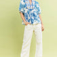 ABSTRACT BLUE MIX TOP