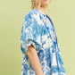 ABSTRACT BLUE MIX TOP