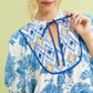 ABSTRACT BLUE MIX TOP