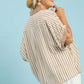 STRIPE COLLAR LATTE TOP