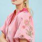 STRIPED EMB PINK TOP