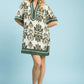 SCALLOP MIX SAGE GREEN DRESS