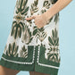 SCALLOP MIX SAGE GREEN DRESS