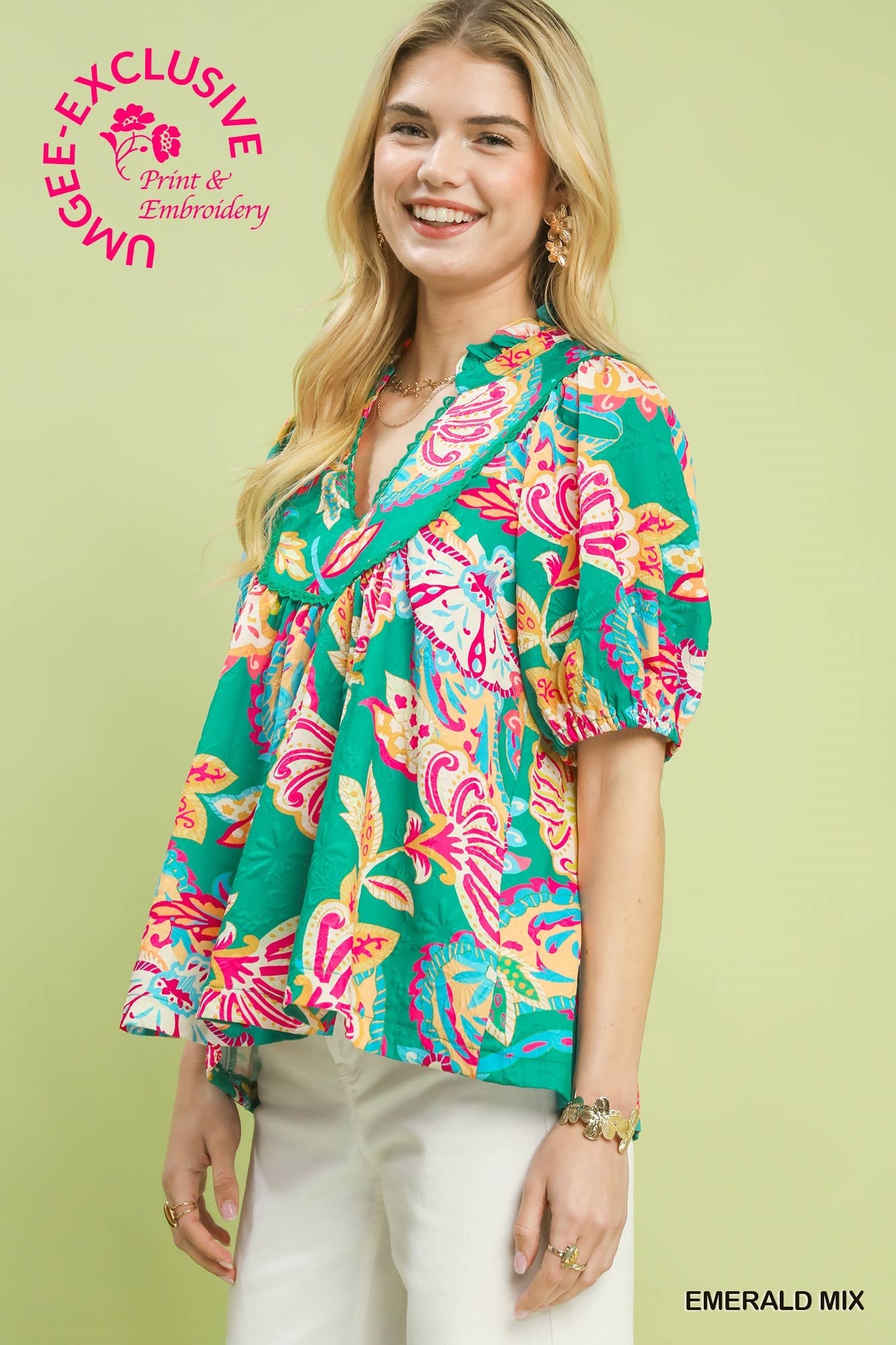 PAISLEY EMERALD TOP